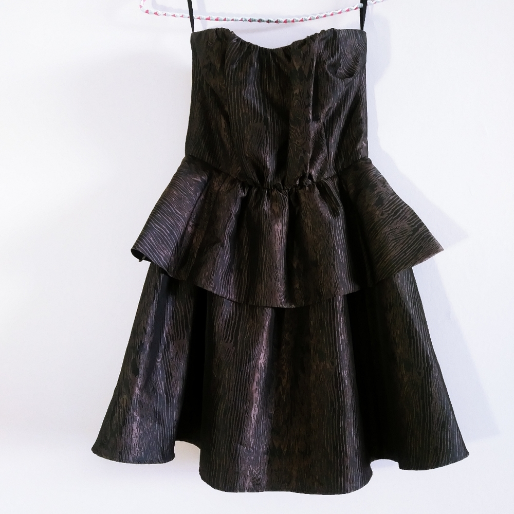 French Connection Women Strapless Black Dress